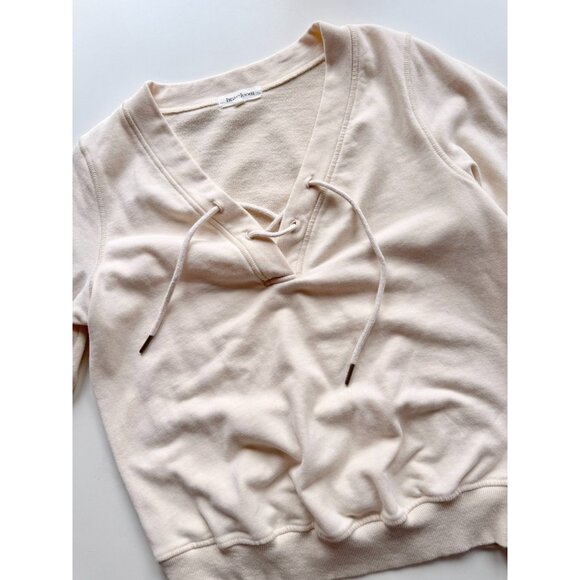 HEARTLOOM Ivory Cotton Terrry Sweatshirt Jogger Sweatsuit Set, Size XS/S - Picture 3 of 11